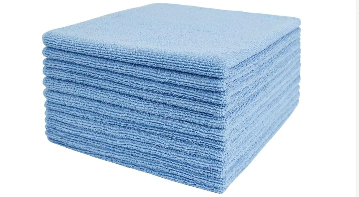 Tricol Clean Professional Commercial Grade Microfiber Cleaning Cloth 300GSM, Blue